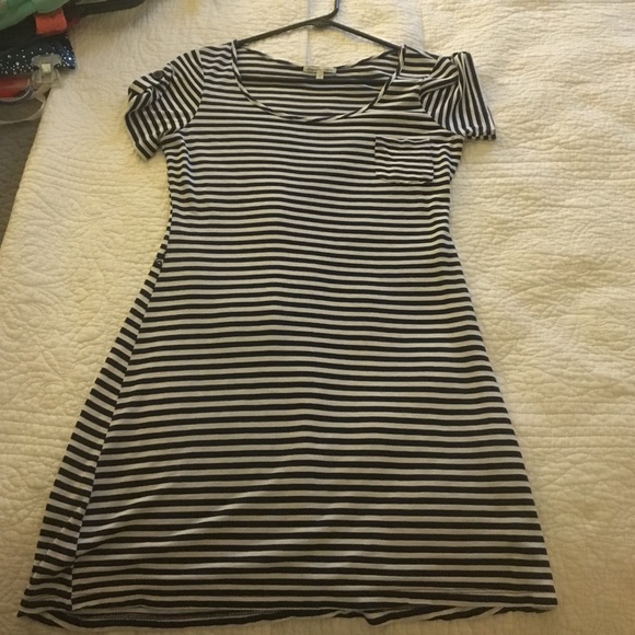 Stripped T-shirt Dress
