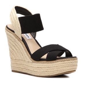 Steve Madden black Summer Wedge
