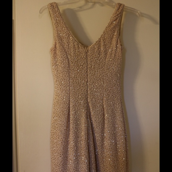 ***sold*** Sparkly Gold Cocktail Dress - Picture 3 of 3
