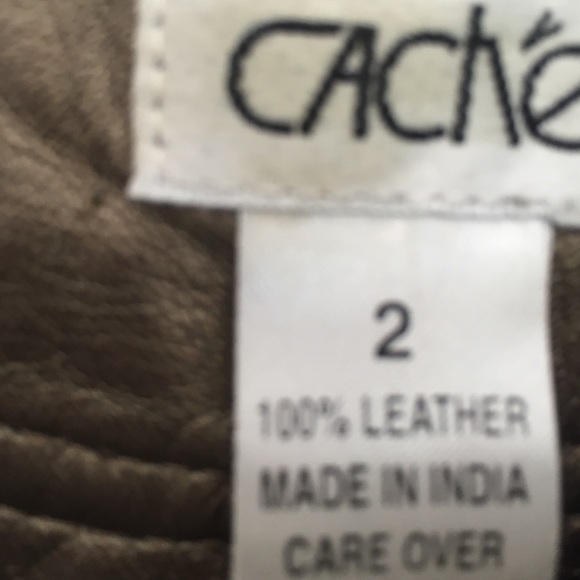 Sold Cache gold leather pants size 2 - Picture 3 of 3