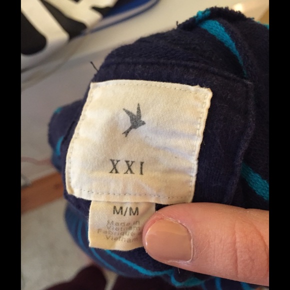 Striped Forever 21 Zip Up Jacket - Picture 2 of 3