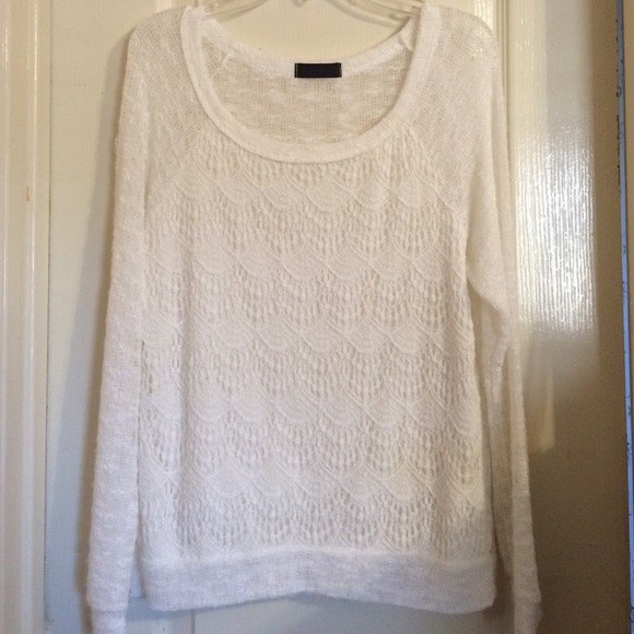White patterned sweater