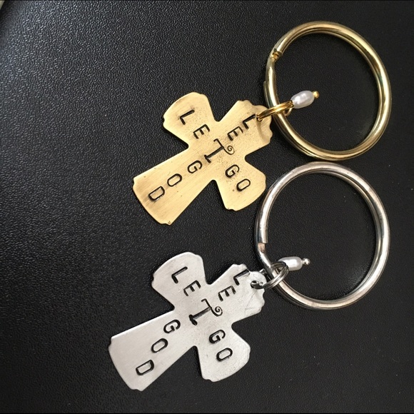 ✝Let Go Let GOD✝Cross ✝Custom Keychain choose 1️⃣ - Picture 2 of 3