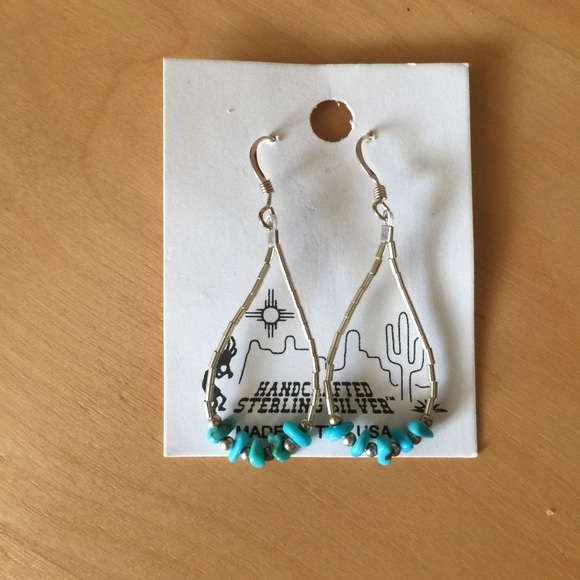 Silver drop earrings