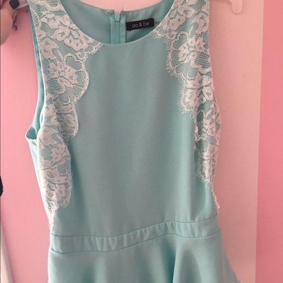 Turquoise peplum top