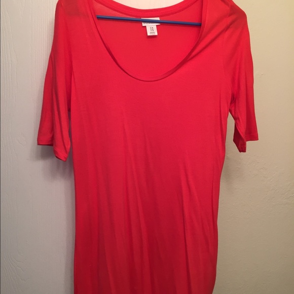 Red loose flowy tunic top