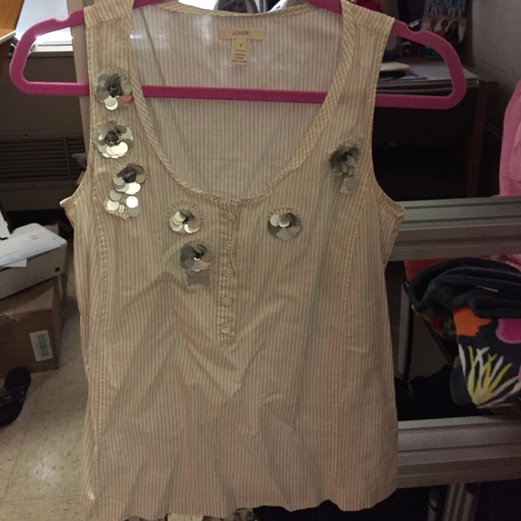 J. Crew Pinstripe Tank