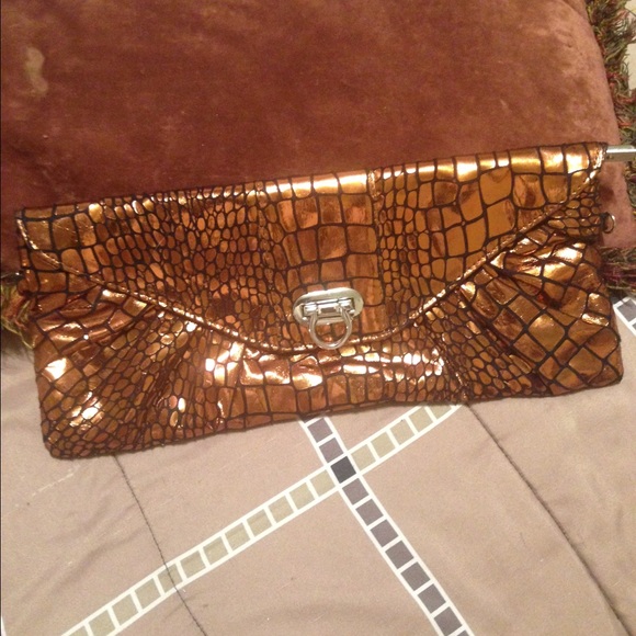 Brown Animal Print Clutch