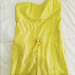 Bebe citron linen romper.