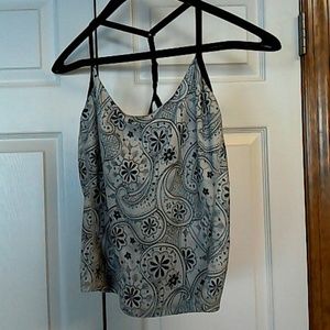 Mountain Hard Wear Gray Floral Workout Tank