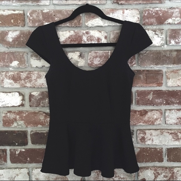 Tops - Black Peplum Top