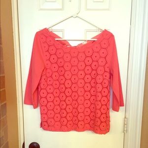 J.Crew salmon blouse