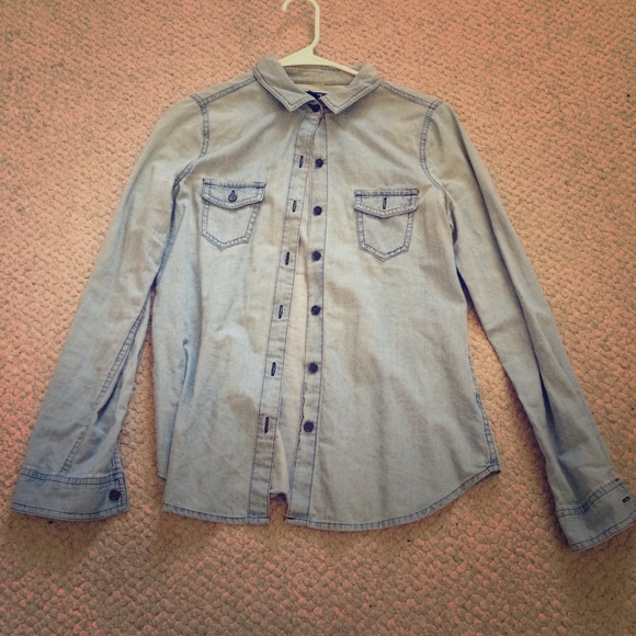 Faux denim long sleeve