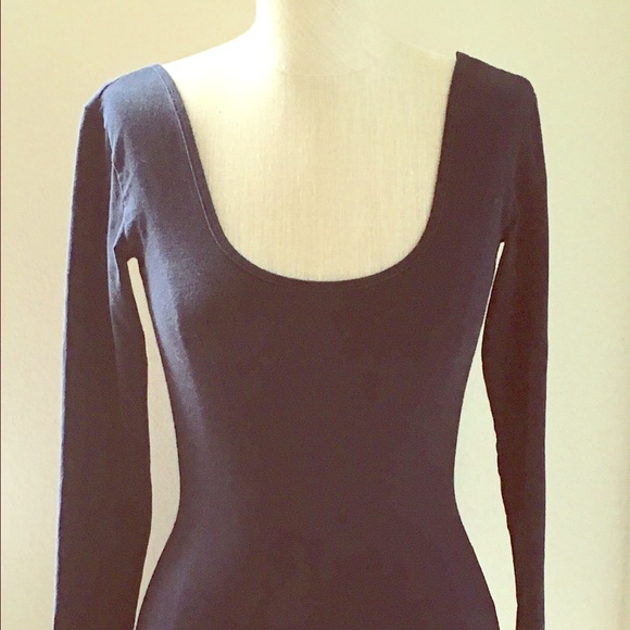 American Apparel Navy Blue low back leotard dress