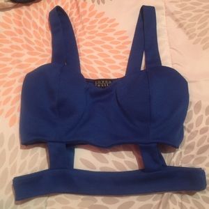 Royal blue crop top