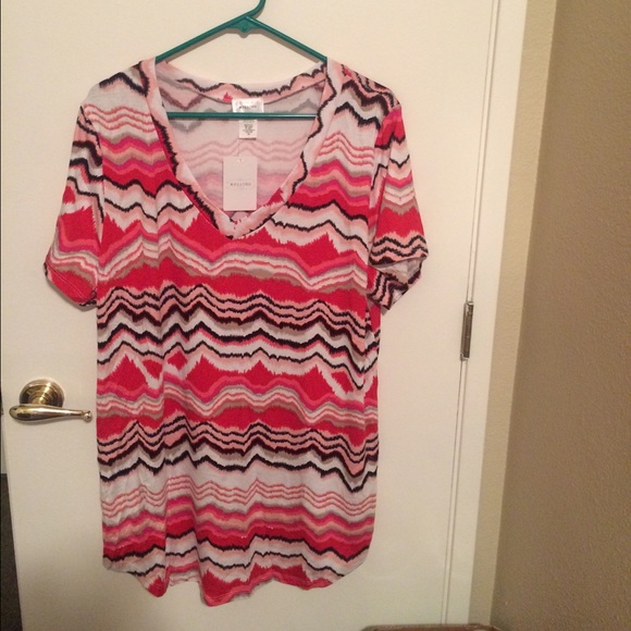 Bellino Fuschia zig zag top - Picture 3 of 4