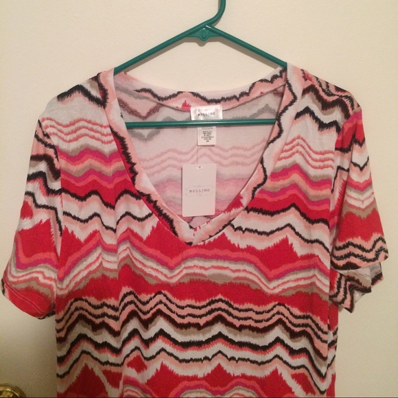 Bellino Fuschia zig zag top - Picture 4 of 4