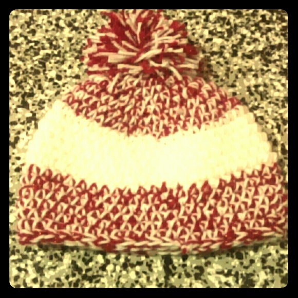 White and red beanie