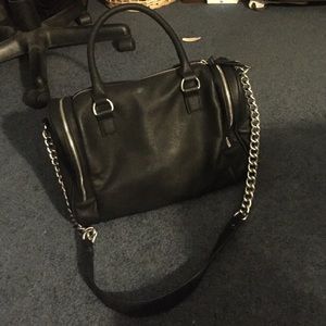 Black with silver hardware Forever 21 purse