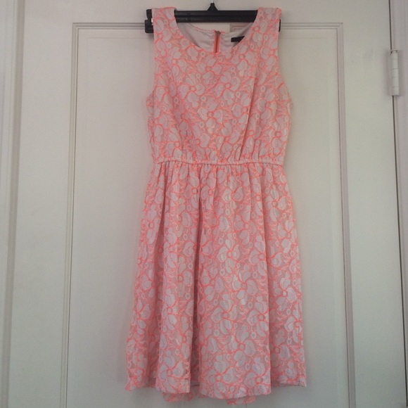XXI Orange and White Dress