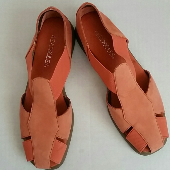 Coral Leather Sandals