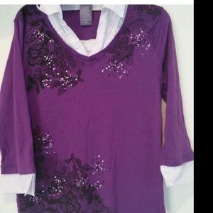 Purplr flower shirt