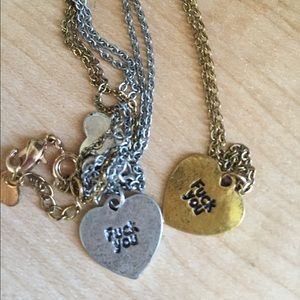 Brandy Melville "fuck you" necklace