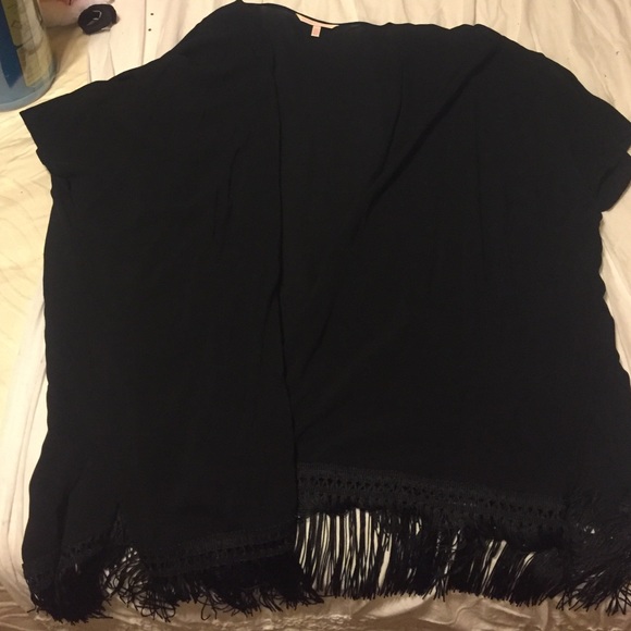 Black Fringe Cardigan