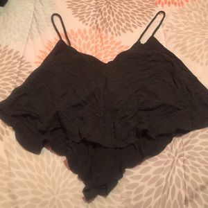 Dark gray crop top