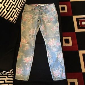 Floral jeans.