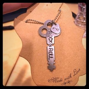 Personalized vintage key necklaces