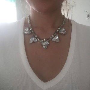 👊🏼 SOLD: Silver Triangle Jewel Necklace