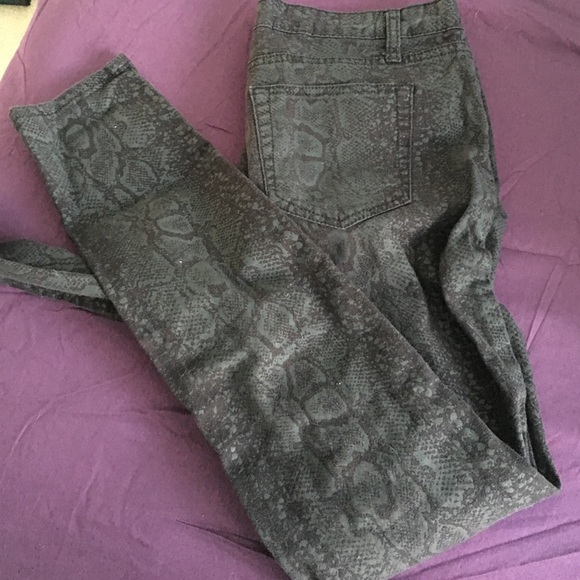 snakeskin jeans