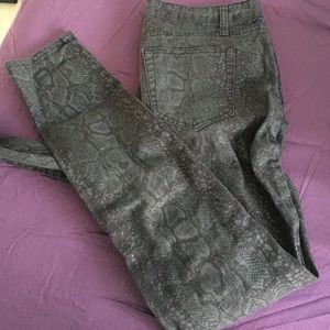 snakeskin jeans