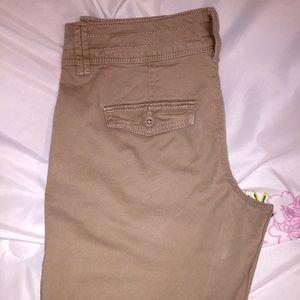 Khaki bootcut pants