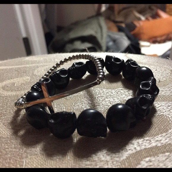 Cross and skull bracelets