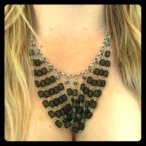 Green Charming Charlie Necklace and Earings