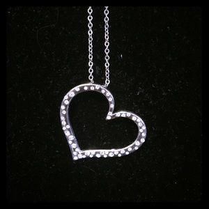 Cookie Lee: diamond heart necklace