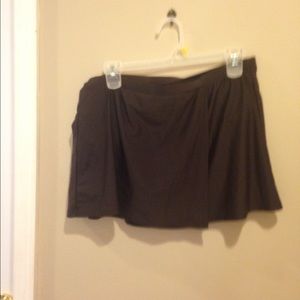 A brown bathing suit bottom.