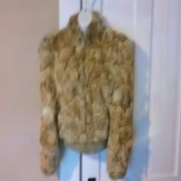Rabbit fur coat