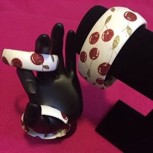 Cherry earrings & bracelet set