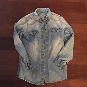 Distressed Denim Shirt