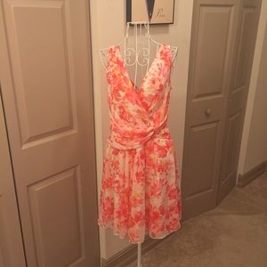 Pink and yellow flowered dress - Ann Taylor