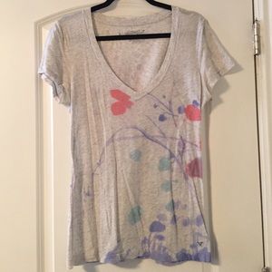 American Eagle floral graphic tee