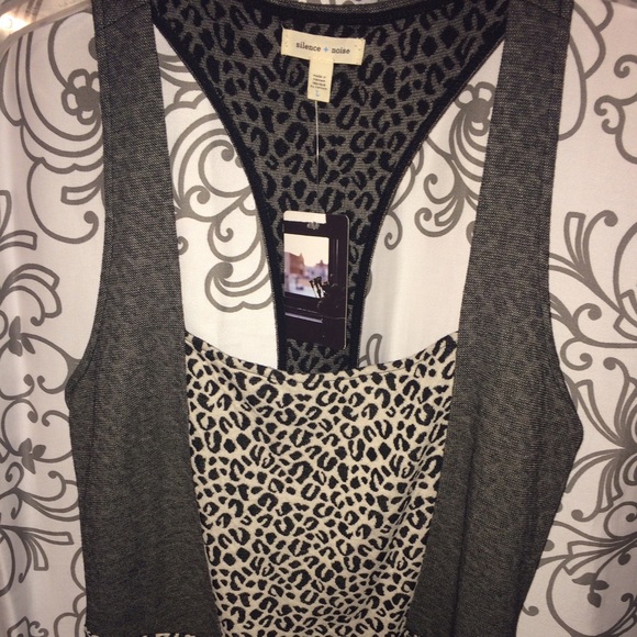 Cheetah and denim racer back dress - Picture 3 of 4