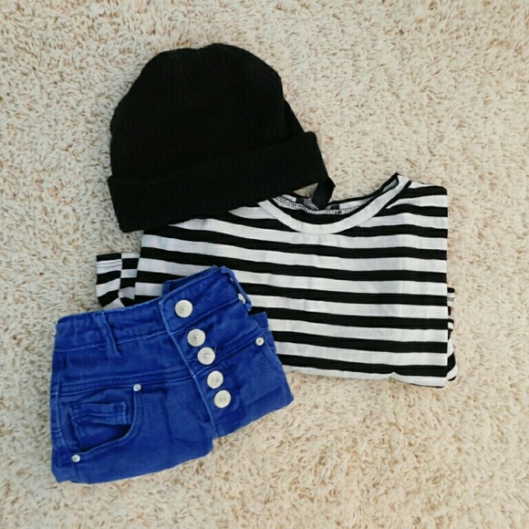 F21 Striped Crop Top