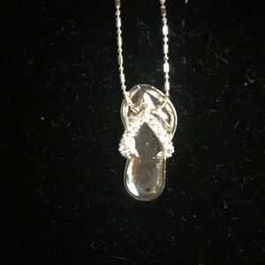 Cookie Lee: Diamond Flip Flop necklace