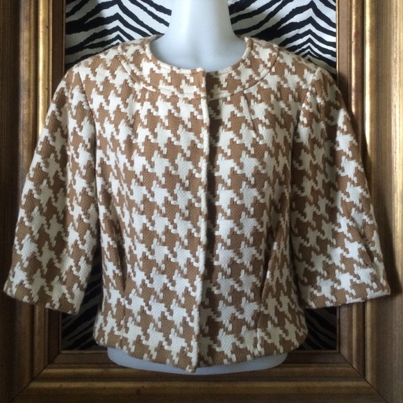 MICHAEL Michael Kors Jackets & Blazers - NWOT, S Michael Kors jacket; houndstooth tan brown