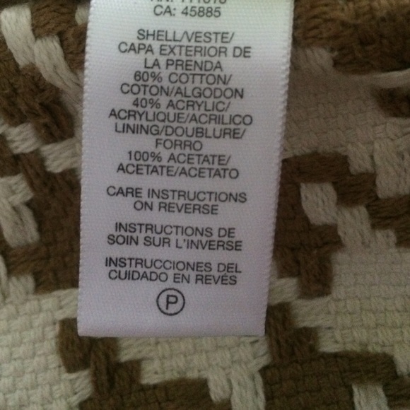 NWOT, S Michael Kors jacket; houndstooth tan brown - Picture 3 of 4