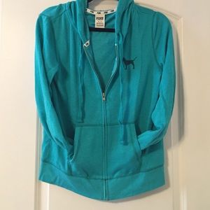 Victoria's Secret "Pink" brand teal hoodie